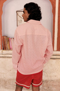 Summer Pink Dobby Shirt
