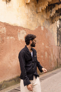 Black Dobby Resort Shirt