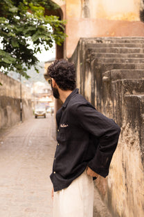 Black Dobby Resort Shirt