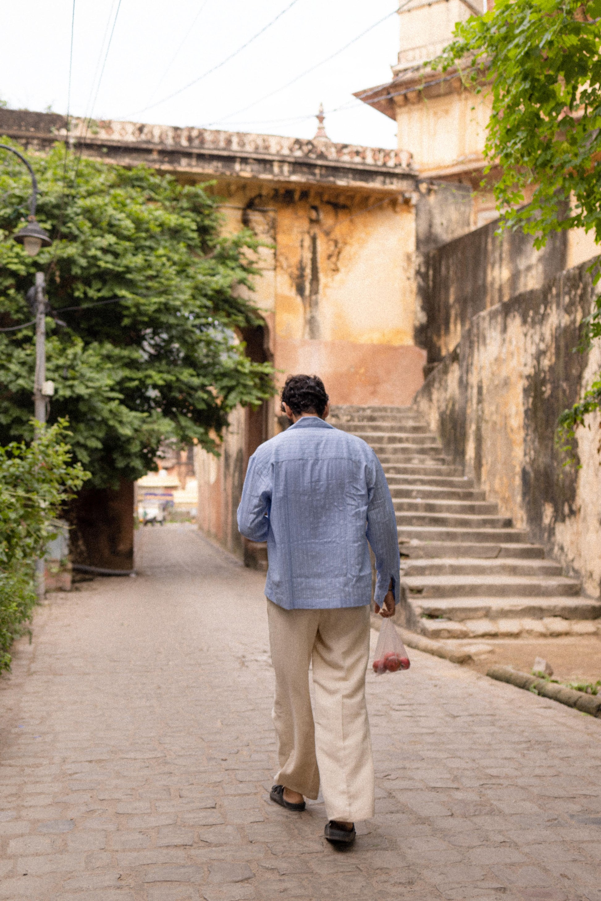 Soft Blue Dobby Resort Shirt