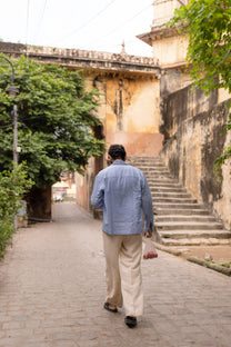 Soft Blue Dobby Resort Shirt