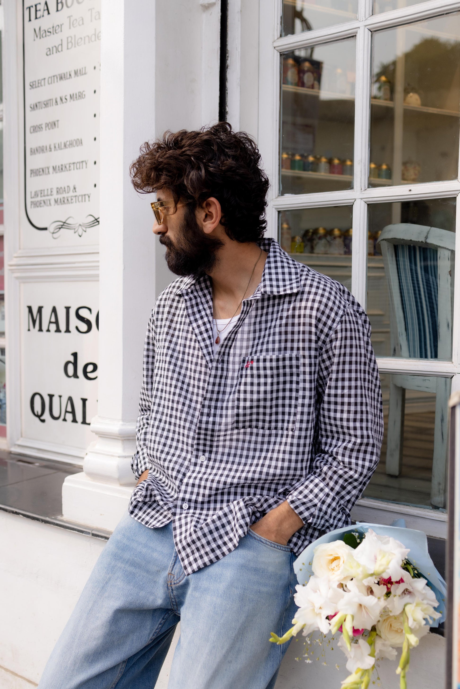 Black and White Check Shirt