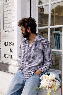 Black and White Check Shirt