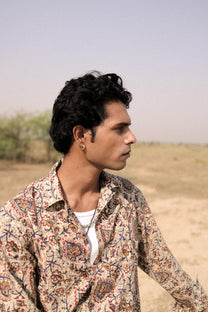 Bagru Hand-Blocked Jaal Summer Shirt