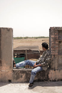Black Sanganer Hand-Blocked Shirt
