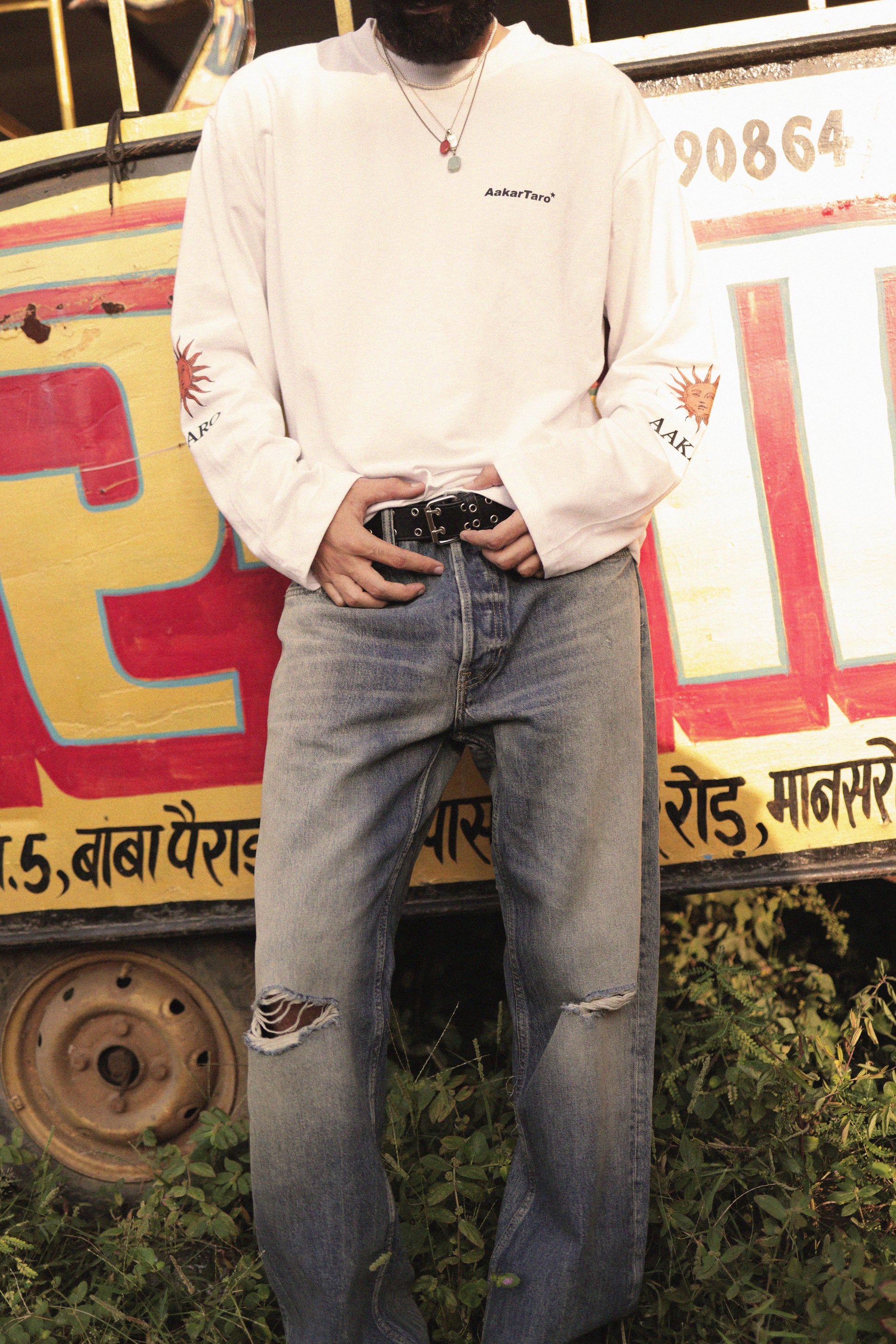 "CULTURE" White Full Sleeve Teeshirt