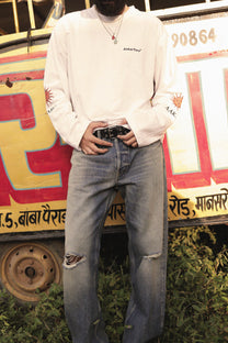 "CULTURE" White Full Sleeve Teeshirt