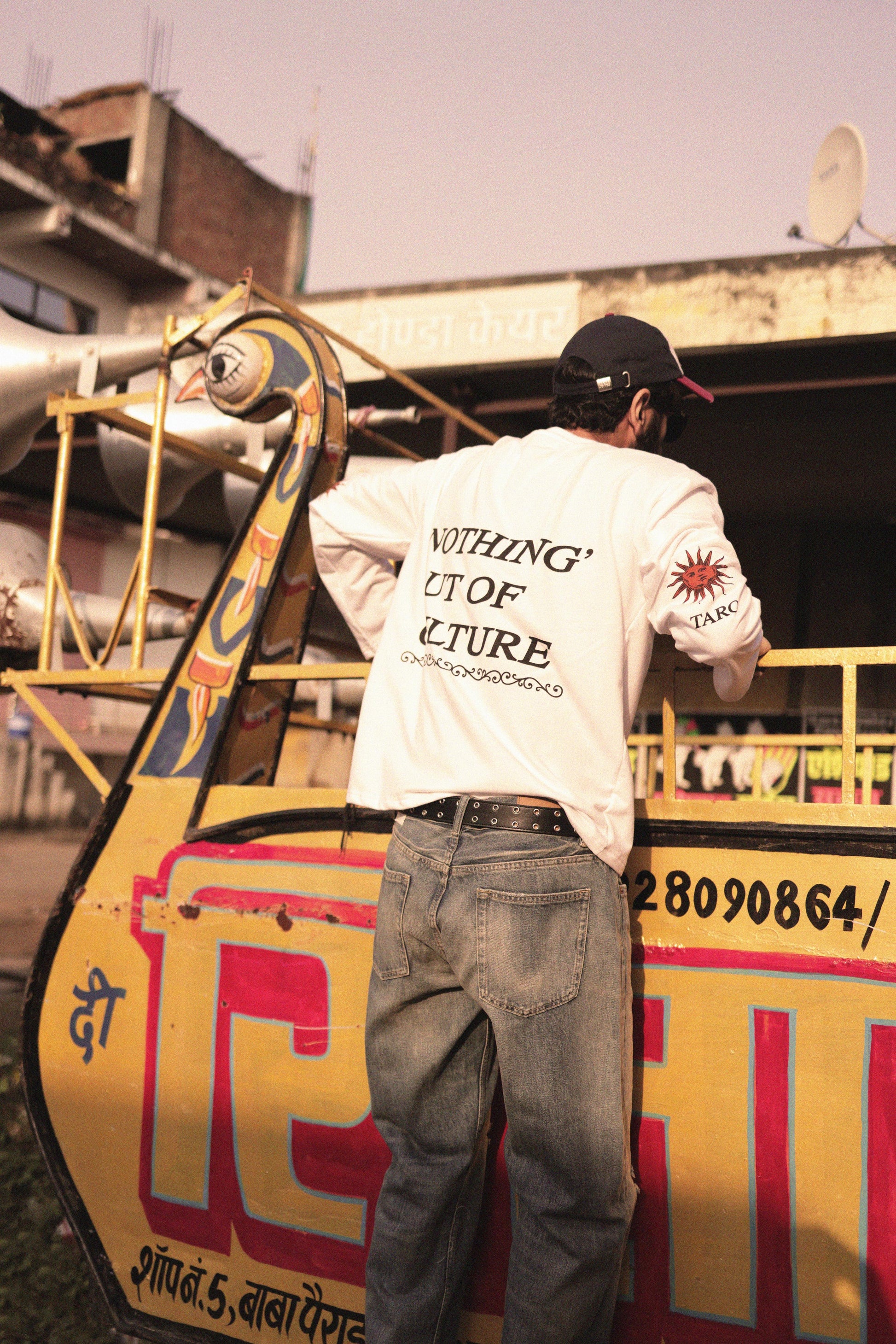 "CULTURE" White Full Sleeve Teeshirt