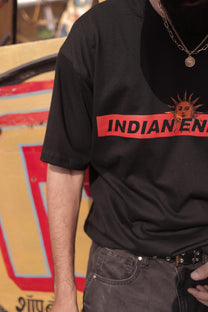 "INDIAN ENERGY" Black Half Sleeve Teeshirt