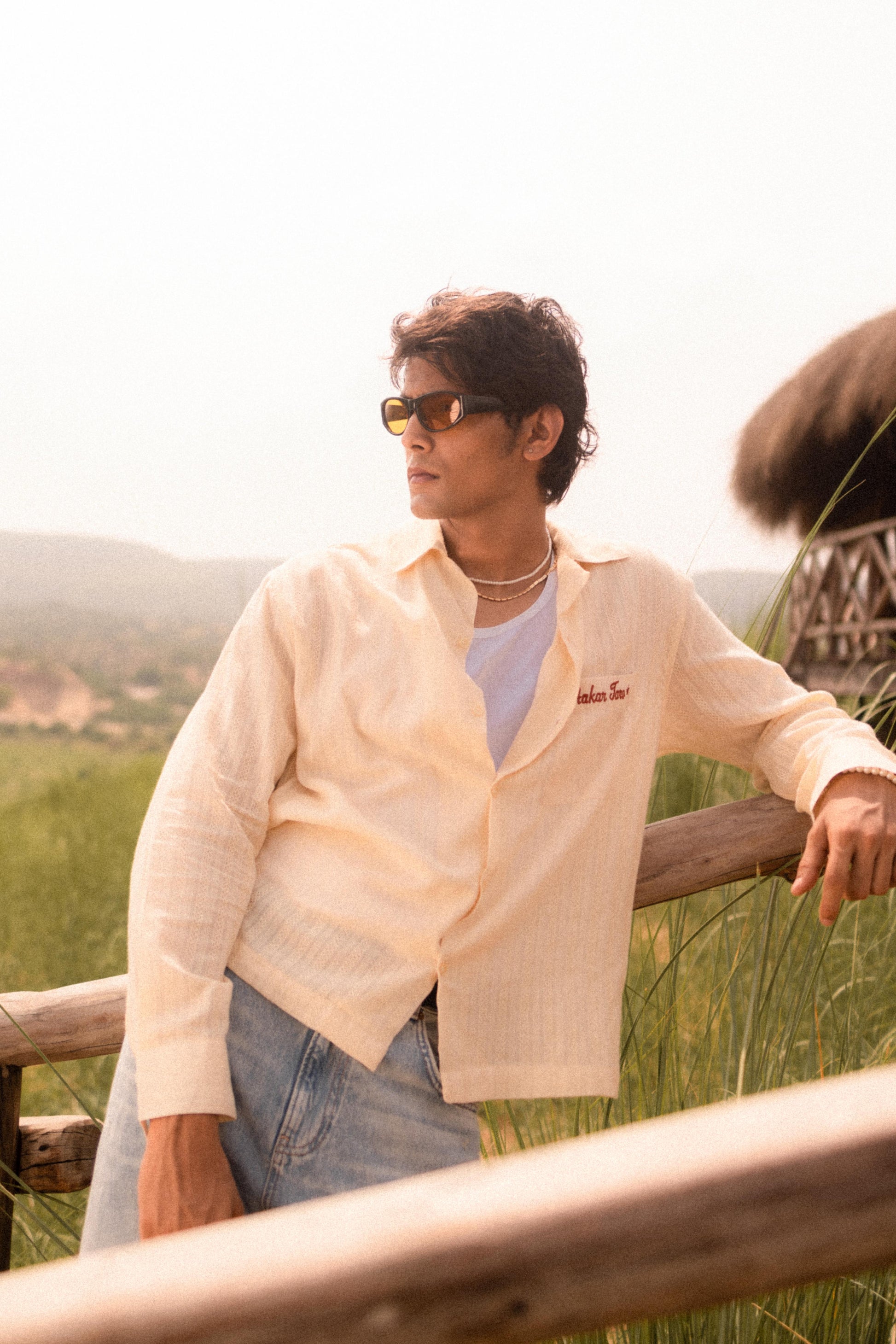 Beige Dobby Resort Shirt