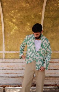 Sage Ikat Summer Shirt