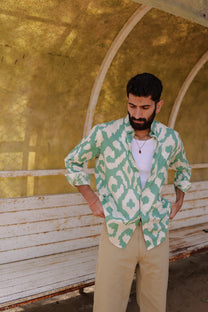 Sage Ikat Summer Shirt