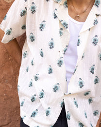 Off White Dobby Printed Shirt